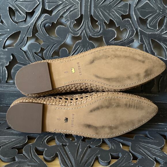 Birdies Goldfinch Woven Dawn Beige Slip On Pointed Toe Ballet Flats Size 9 - Picture 9 of 11